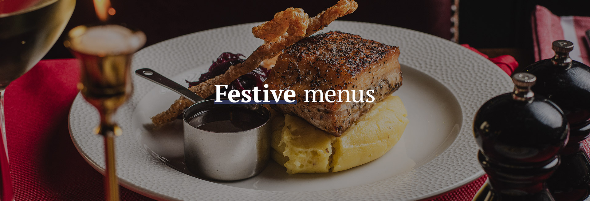 Christmas menu at The Starting Gate